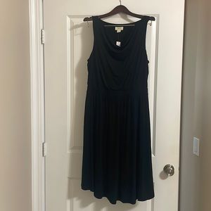 Anthropologie Maeve Black Knit Dress with spandex size large